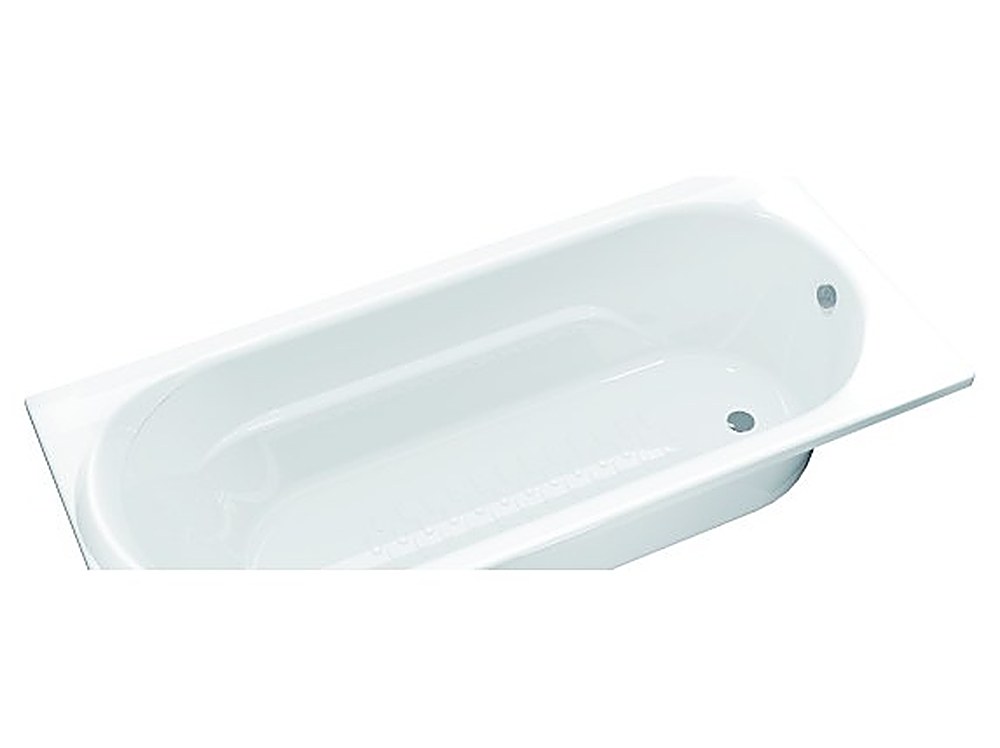 Oval inset acrylic bathtub for hotel bathrooms