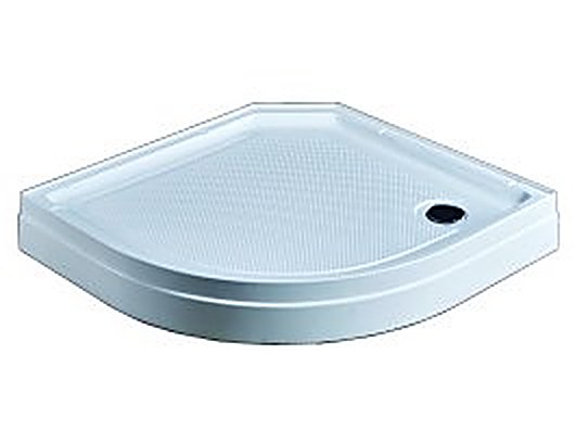 White acrylic shower tray in quadrant, neo-angle and square shapes &mdash; studio view on white background