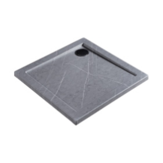 White acrylic shower tray in quadrant, neo-angle and square shapes &mdash; studio view on white background